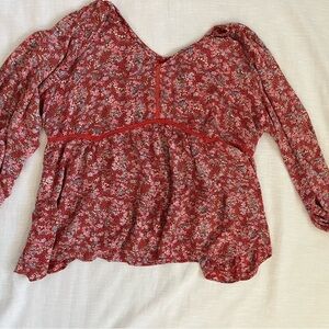 116-Sky and Sand 4X boho blouse